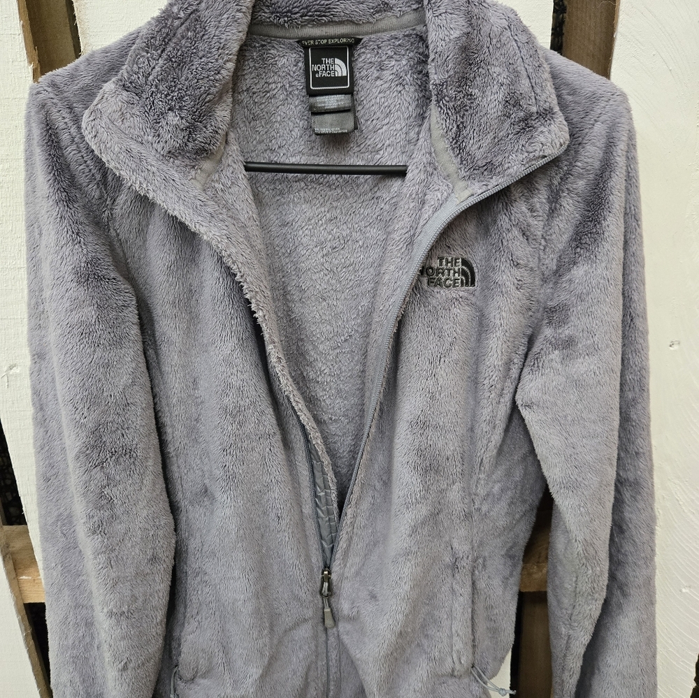 The North Face Gray Teddy Jacket Plush Cozy Style